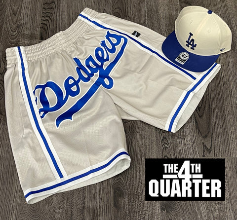 Los Angeles Dodgers Mens Mitchell & Ness Blown Out Shorts Grey