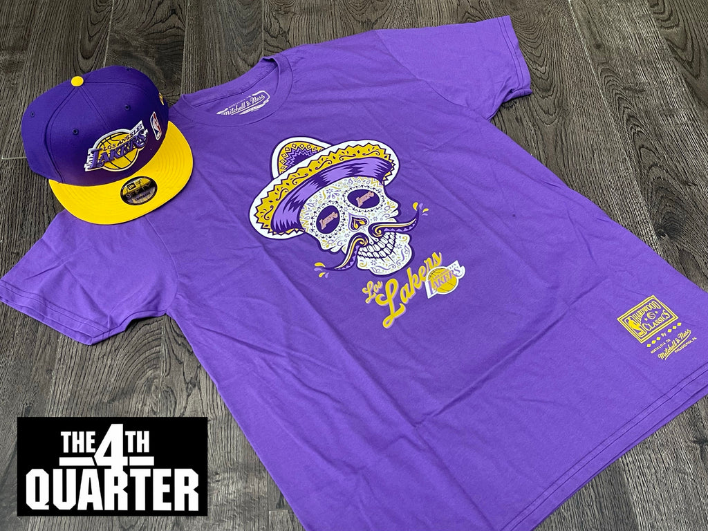 Los Angeles Lakers Mens T-Shirt Mitchell & Ness Ofrenda Skull Tee