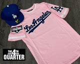 Los Angeles Dodgers Mens T-Shirt Jersey Pro Standard University Pink Crew Neck