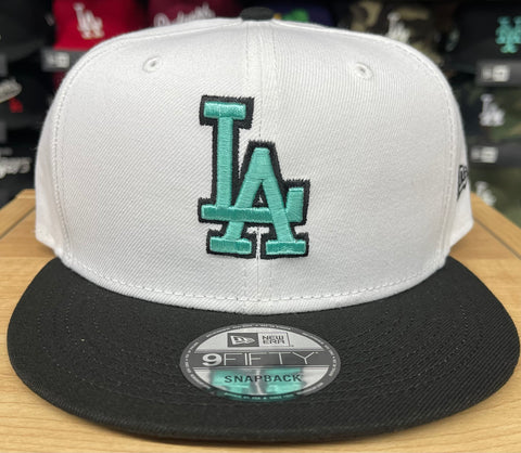 Los Angeles Dodgers Fitted New Era 59FIFTY Color Pack White Black Cap Hat