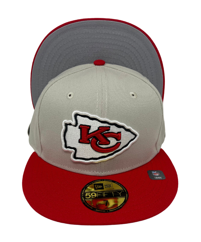 Kansas City Chiefs Fitted New Era 59FIFTY Super Bowl Champions World Class Cap Hat Stone Red - THE 4TH QUARTER