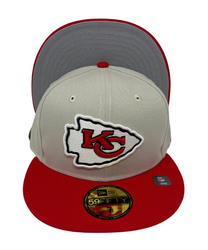 Kansas City Chiefs Fitted New Era 59FIFTY Super Bowl Champions World Class Cap Hat Stone Red - THE 4TH QUARTER