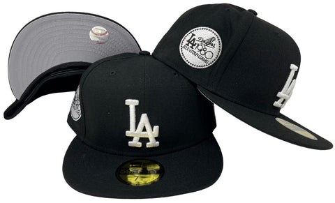 Dodgers Fitted New Era 59Fifty 1980 ASG Black White Cap Hat Grey UV