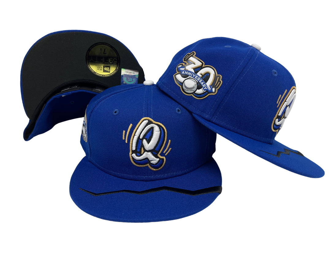 Rancho Cucamonga Quakes New Era 59Fifty 30th Ann. Fitted Blue Hat Cap - THE 4TH QUARTER