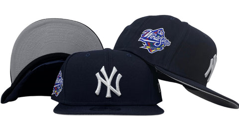 New York Yankees Snapback New Era 9FIFTY 1998 World Series Navy Hat Cap Grey UV