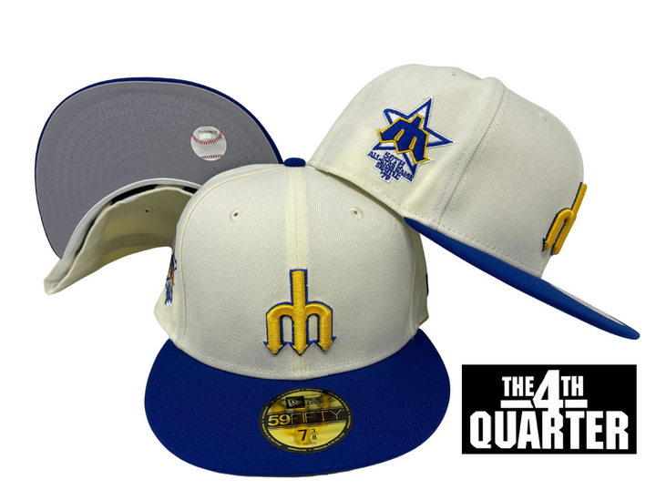 Seattle Mariners Fitted New Era 59Fifty 79 ASG Chrome Blue Cap Hat Grey UV - THE 4TH QUARTER