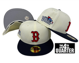 Boston Red Sox Fitted New Era 59Fifty 2013 WS Chrome Navy Cap Hat Grey UV