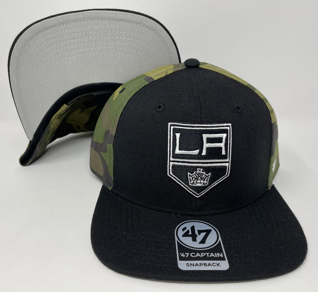 Los Angeles Kings '47 Brand Camo Captain Snapback Cap Hat - THE 4TH QUARTER