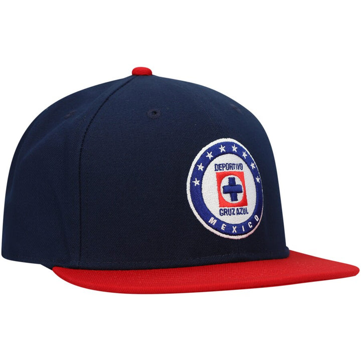 Cruz Azul Fitted Fan Ink Cap Hat Navy Red - THE 4TH QUARTER