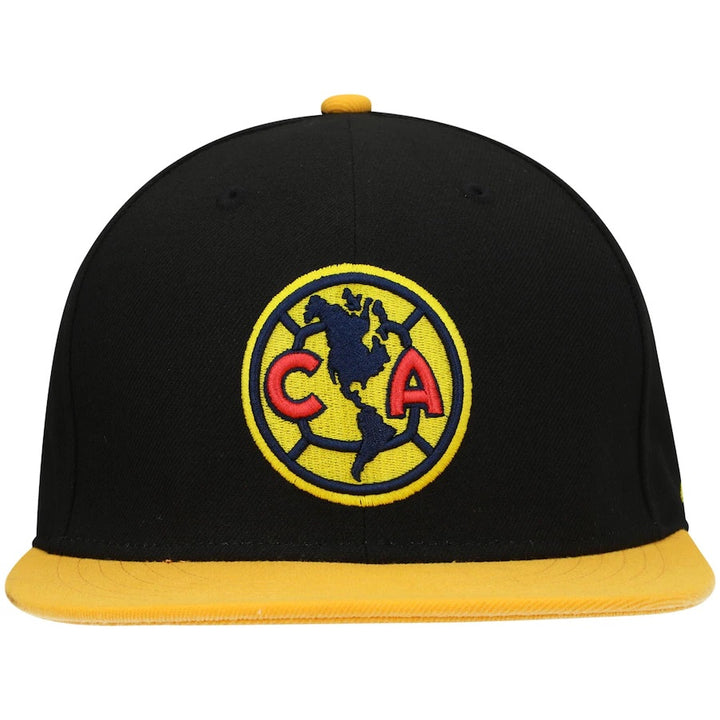 Club America Fitted Fan Ink Cap Hat Black Yellow - THE 4TH QUARTER