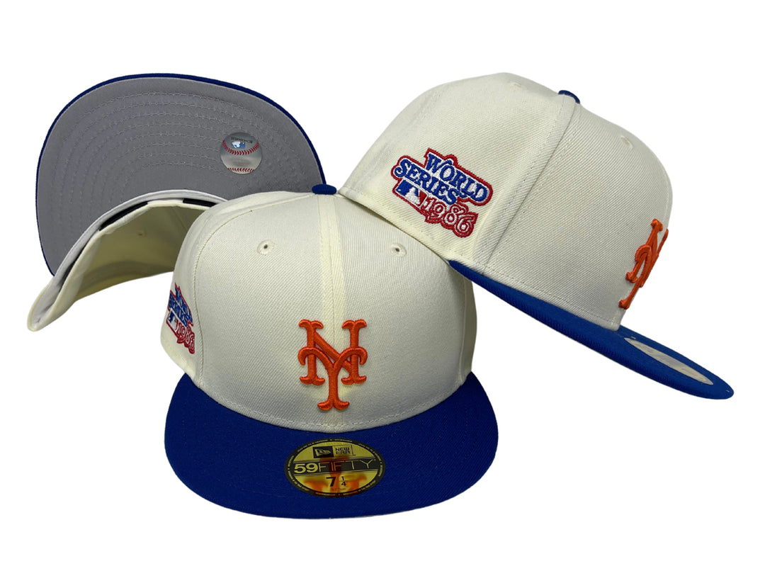 New York Mets Fitted New Era 59Fifty Chrome Blue Cap Hat Grey UV - THE 4TH QUARTER