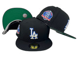 Los Angeles Dodgers Fitted New Era 59Fifty 60th Anni. Metallic Logo Cap Hat Black