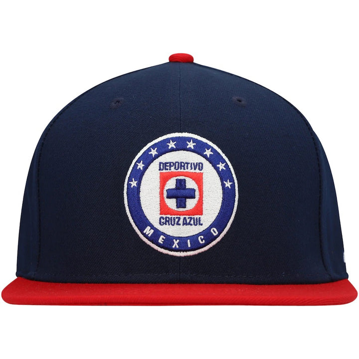 Cruz Azul Fitted Fan Ink Cap Hat Navy Red - THE 4TH QUARTER