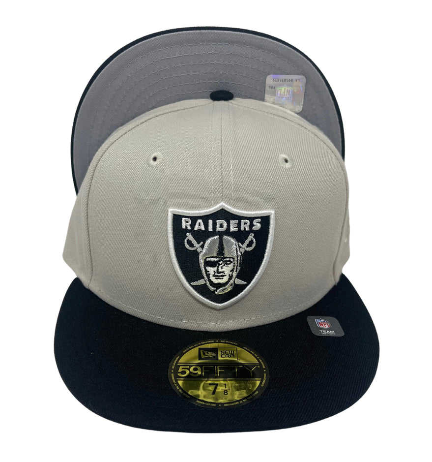 【US限定】NEW ERA 59FIFTY Las Vegas Raiders Stone Black Word New Era Las Vegas Raiders Black 59FIFTY Mens Fitted Hat