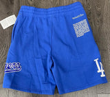 Los Angeles Dodgers Mens Mitchell & Ness Origin Fleece Shorts