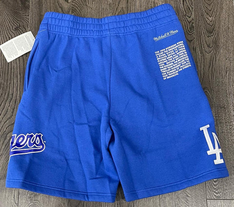 Mitchell & Ness Los Angeles Dodgers Playoff Win Shorts in Blue for