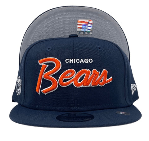 Chicago Bears Snapback New Era Script Cap Hat Navy