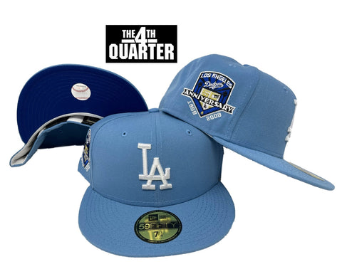Dodgers Fitted New Era 59Fifty 50th Ann. Sky Cap Hat Royal UV