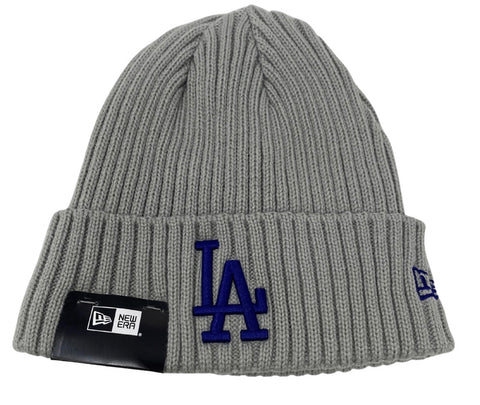 Los Angeles Dodgers Beanie New Era Cuffed Knit Hat Core Classic Grey