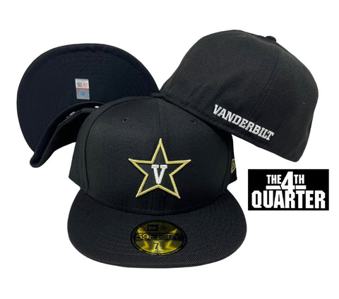 Vanderbilt University Fitted 59Fifty New Era Cap Hat Black