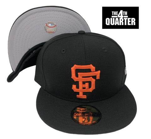 San Francisco Giants Fitted New Era 59FIFTY Wool Black Cap Hat Grey UV