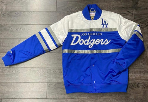 Los Angeles Dodgers Youth Mitchell & Ness Special Script White Heavyweight Satin Jacket