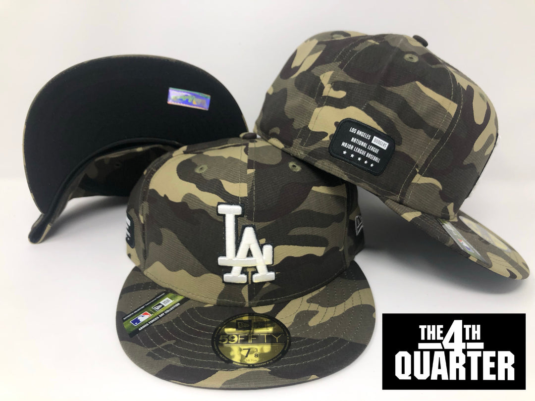 Los Angeles Dodgers Fitted New Era 59Fifty Armed Forces Camo Cap Hat - THE 4TH QUARTER
