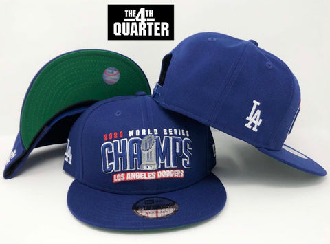 Dodgers Snapback New Era 9Fifty 2020 World Series Champs Block Hat Cap Blue