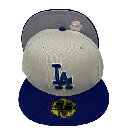 Dodgers Fitted New Era 59FIFTY World Class Cap Hat Cream Black