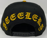 Pittsburgh Steelers Snapback New Era 9Fifty Arch Black Yellow Cap Hat Green UV
