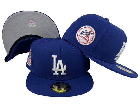Los Angeles Dodgers Fitted New Era 59Fifty All Star Game 1980 Blue Hat Cap Grey UV