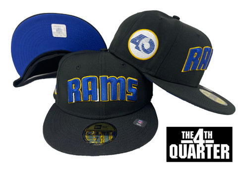 Rams Fitted New Era 59FIFTY 40thth Ann. Black Hat Cap Royal UV