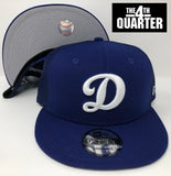 Los Angeles Dodgers Snapback D Logo Trucker New Era Mesh 9Fifty Blue Cap Hat - THE 4TH QUARTER