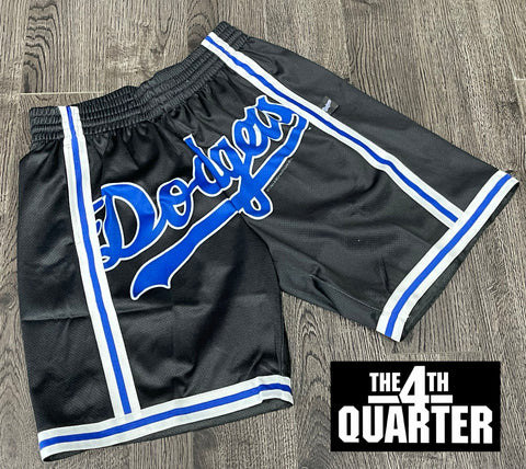 Los Angeles Dodgers Mens Mitchell & Ness Blown Out Shorts Black