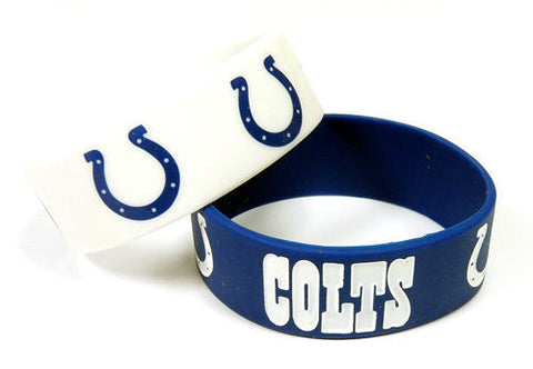 Indianapolis Colts Bulk Bandz Wide Bracelet 2 Pack