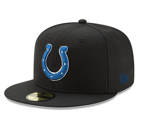 Indianapolis Colts Fitted New Era 59Fifty Logo Black Cap Hat