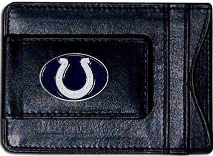 Indianapolis Colts Magnetic Leather Card Holder Money Clip Wallet
