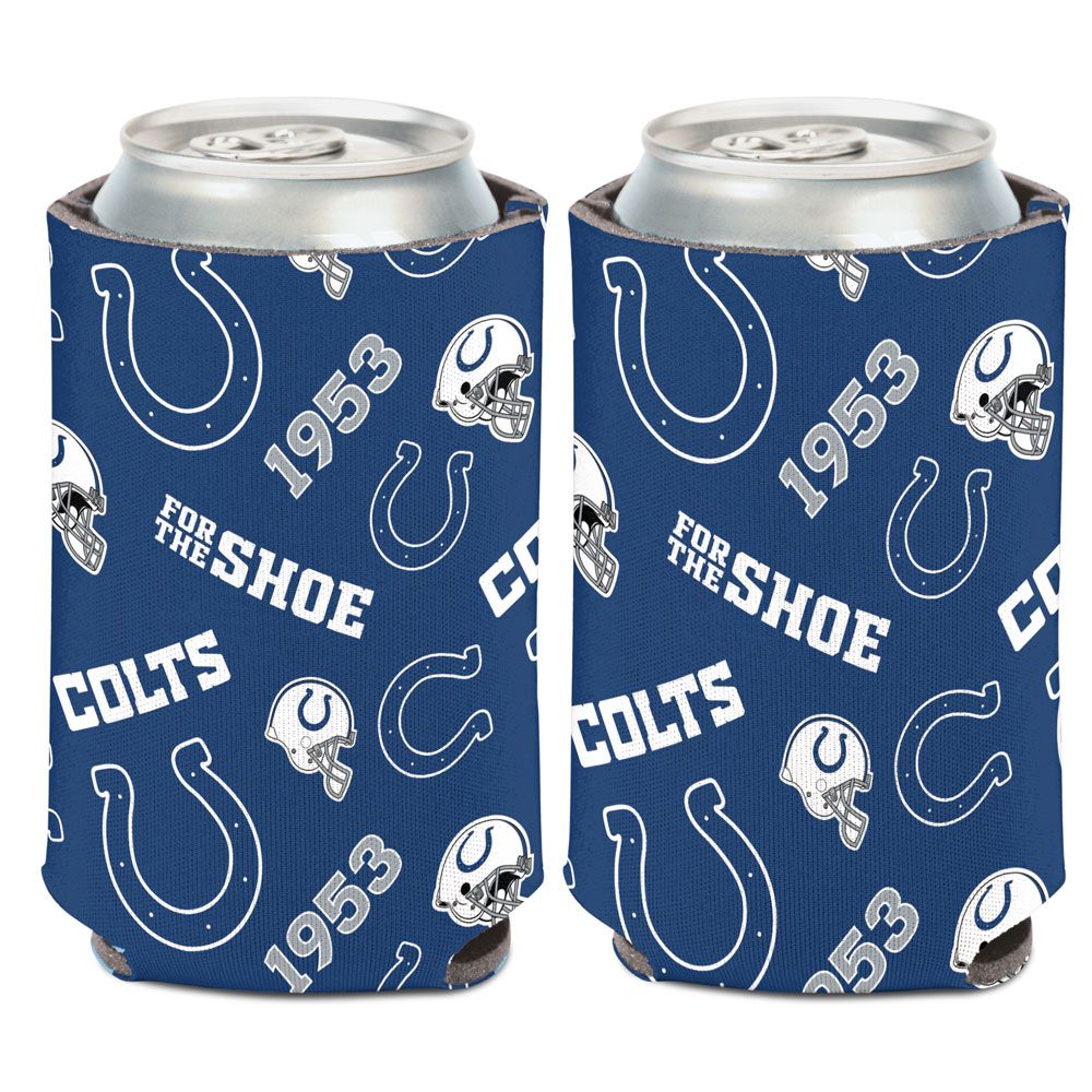 Indianapolis Colts 12oz Scatterprint Can Cooler Kaddy Holder - THE 4TH QUARTER