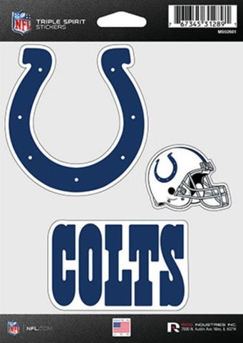 Indianapolis Colts Sticker Triple Spirit Pack