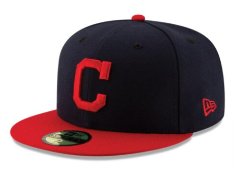 Cleveland Indians Fitted New Era 59FIFTY Navy Red Cap Hat Red C Logo - THE 4TH QUARTER