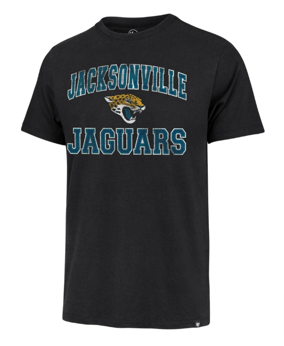 Jacksonville Jaguars Mens 47 Brand Union Arch T-Shirt Black - THE 4TH QUARTER