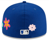 Toronto Blue Jays Fitted New Era 59Fifty Flower Power Royal Hat Cap Pink UV