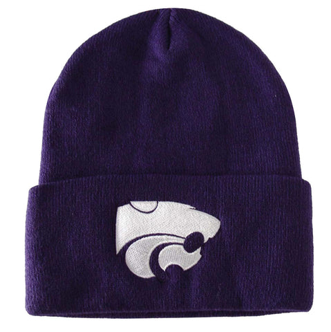 Kansas State Wildcats Logo 7 Knit Fold Beanie Purple - THE 4TH QUARTER