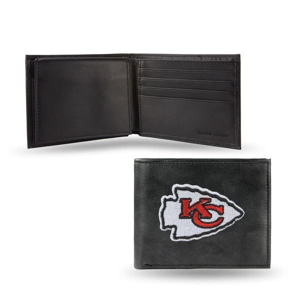 Kansas City Chiefs Mens Embroidered Leather Bi-fold Wallet - THE 4TH QUARTER