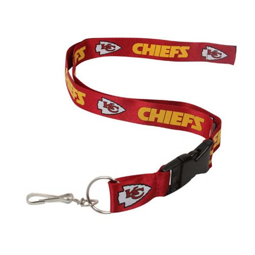 Kansas City Chiefs Keychain Long Lanyard Red - THE 4TH QUARTER