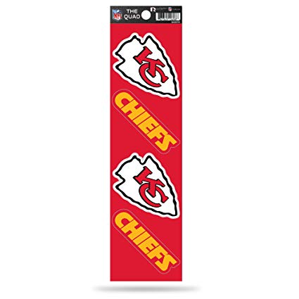 Kansas City Chiefs The Quad 4-Pack Decal - THE 4TH QUARTER