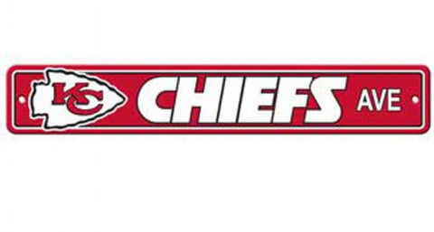 Kansas City Chiefs Ave Bar Home Decor Plastic Street Sign