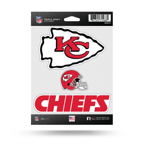 Kansas City  Chiefs Sticker Triple Spirit Pack - THE 4TH QUARTER