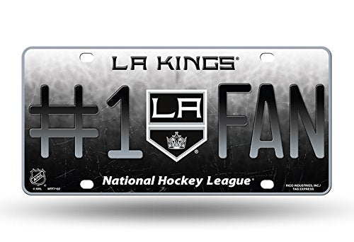 Los Angeles Kings Auto #1 Fan License Metal Plate - THE 4TH QUARTER