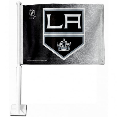 Los Angeles Kings Auto Tailgating Truck or Car Flag Ice Black Grey